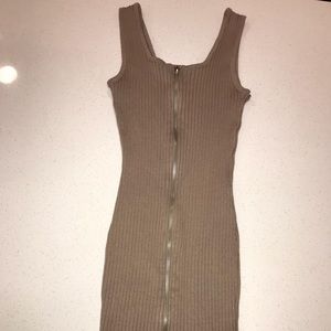 Fitted Zipper Mini Dress